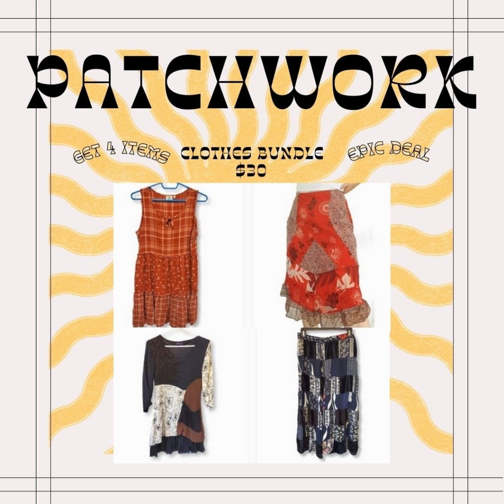 INDIE/BOHO PATCHWORK BUNDLE // 4 FOR $30
